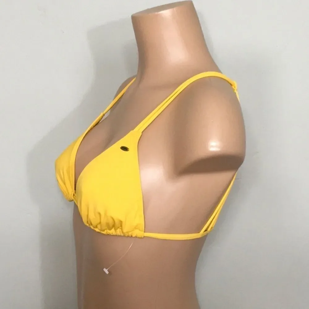 O’Neill golden yellow strappy bikini set. NWT